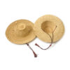 a pair of straw hats for men and women