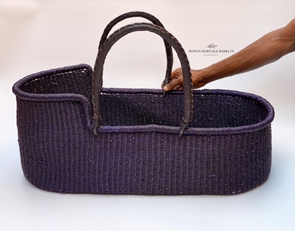 black Moses basket for baby