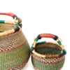 a small and large bolga pot basket