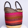 a colorful bolga shopper basket