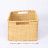 woven rectangular storage basket for shelf