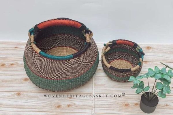 large and small bolga basket