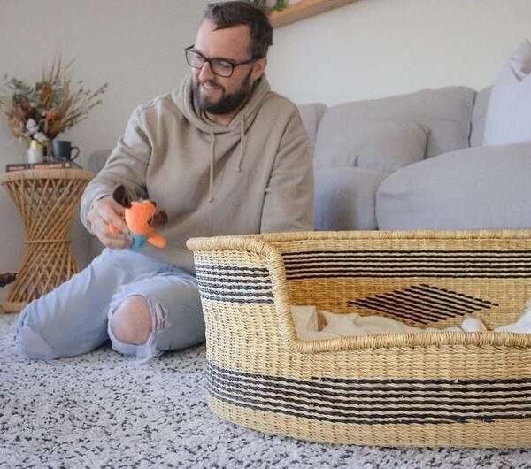 woven dog bed basket
