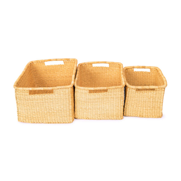 rectangular woven baskets