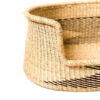 a woven dog bed basket