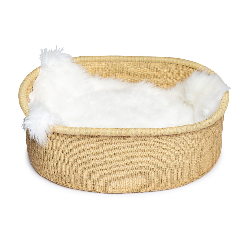 woven dog bed basket