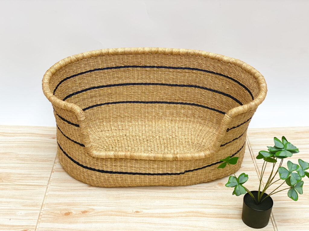 woven dog bed basket