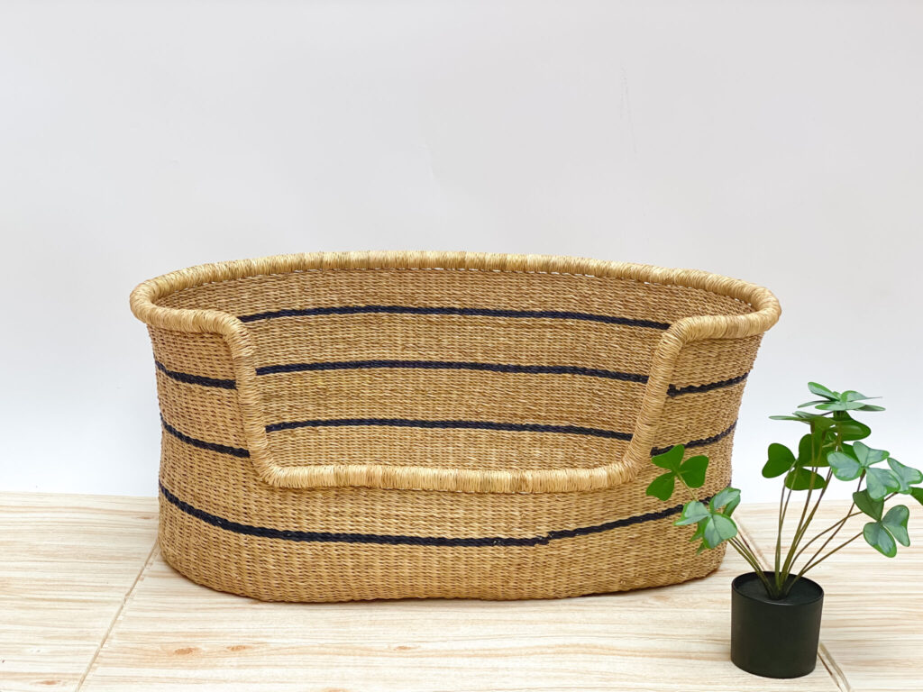 woven dog bed basket