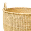 a woven plant basket with handles