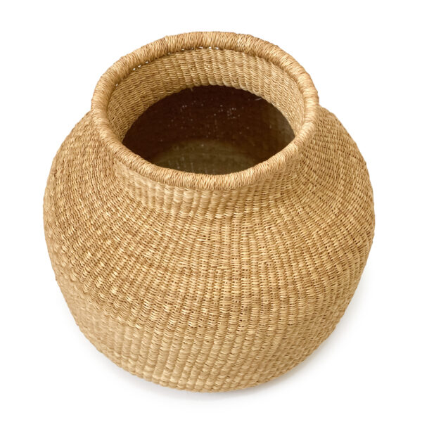 a woven plant pot