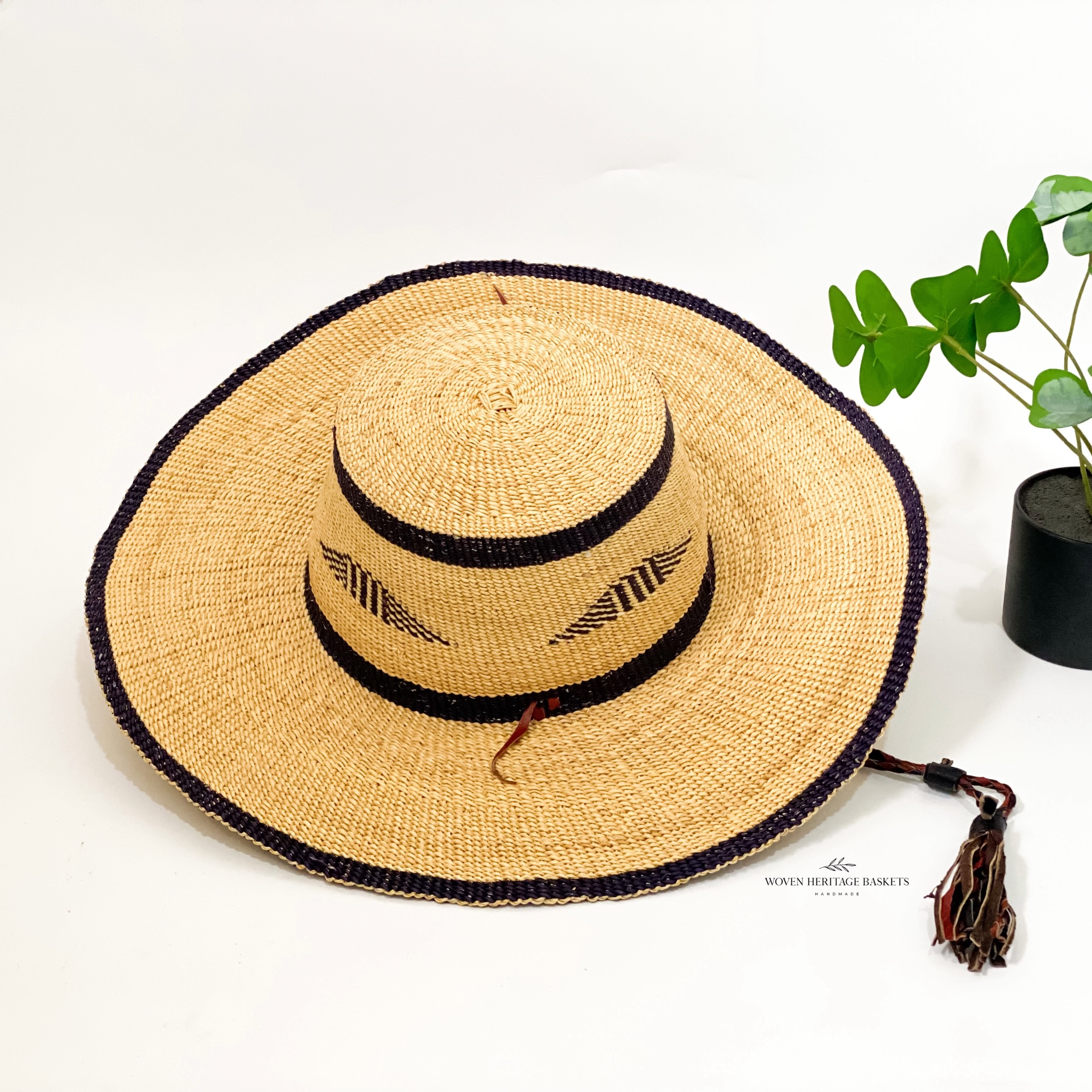 African Straw Hat - SN.02 | Woven Heritage Baskets