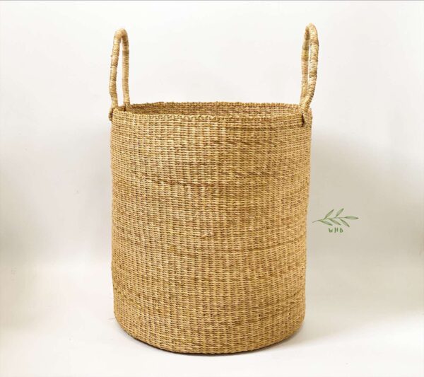 woven laundry baskets with handles