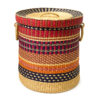 bolga woven laundry basket with lid