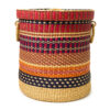 woven laundry basket with lid