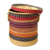 bolga woven laundry basket with lid