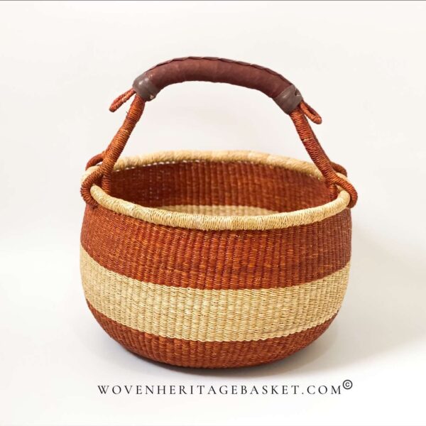 tan brown bolga basket